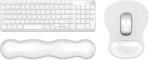 Juego de reposamuñecas de gel para teclado y mouse, ergonómico para teclado y mouse con soporte para muñeca, alivio del dolor, adecuado para