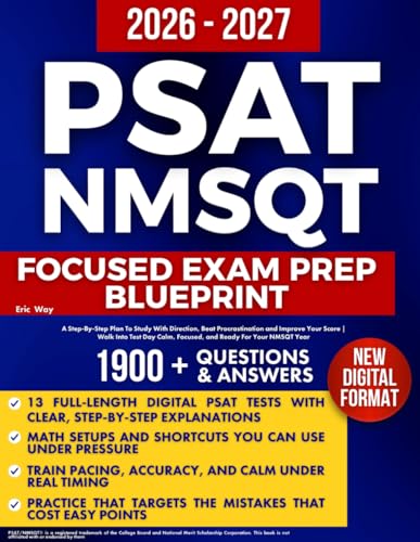 PSAT/NMSQT Focused Exam Prep Blueprint: A Step-By-Step Plan To Study With Direction, Beat...
