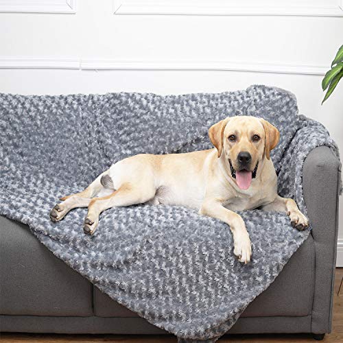 Ushang Pet Premium Rose Fleece Dog Blankets, Soft and Warm Fleece Pet Throw, Pet Blankets for Large Dogs & Large Cats (65