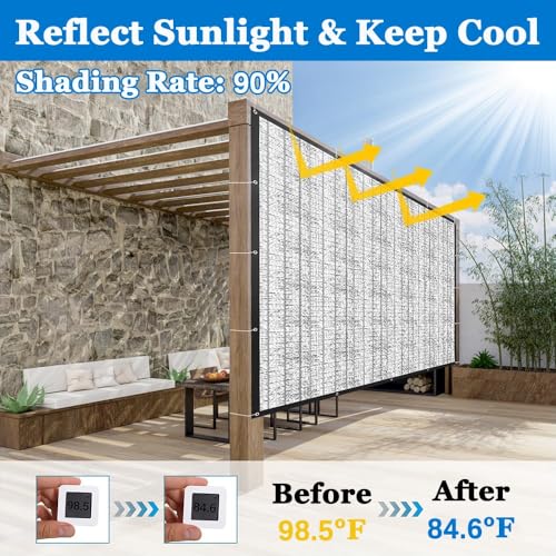 Tela reflectante aluminizada contra el calor para sombra en patios y plantas de exterior 4