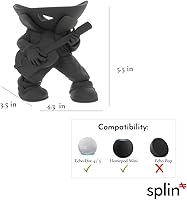 Vista 9 de Splin Soporte de mesa compatible con Yaxa Alexa Smart Speaker Echo Dot (4ª y 5ª generación) y Apple HomePod Mini, Vegas Boy (negro)