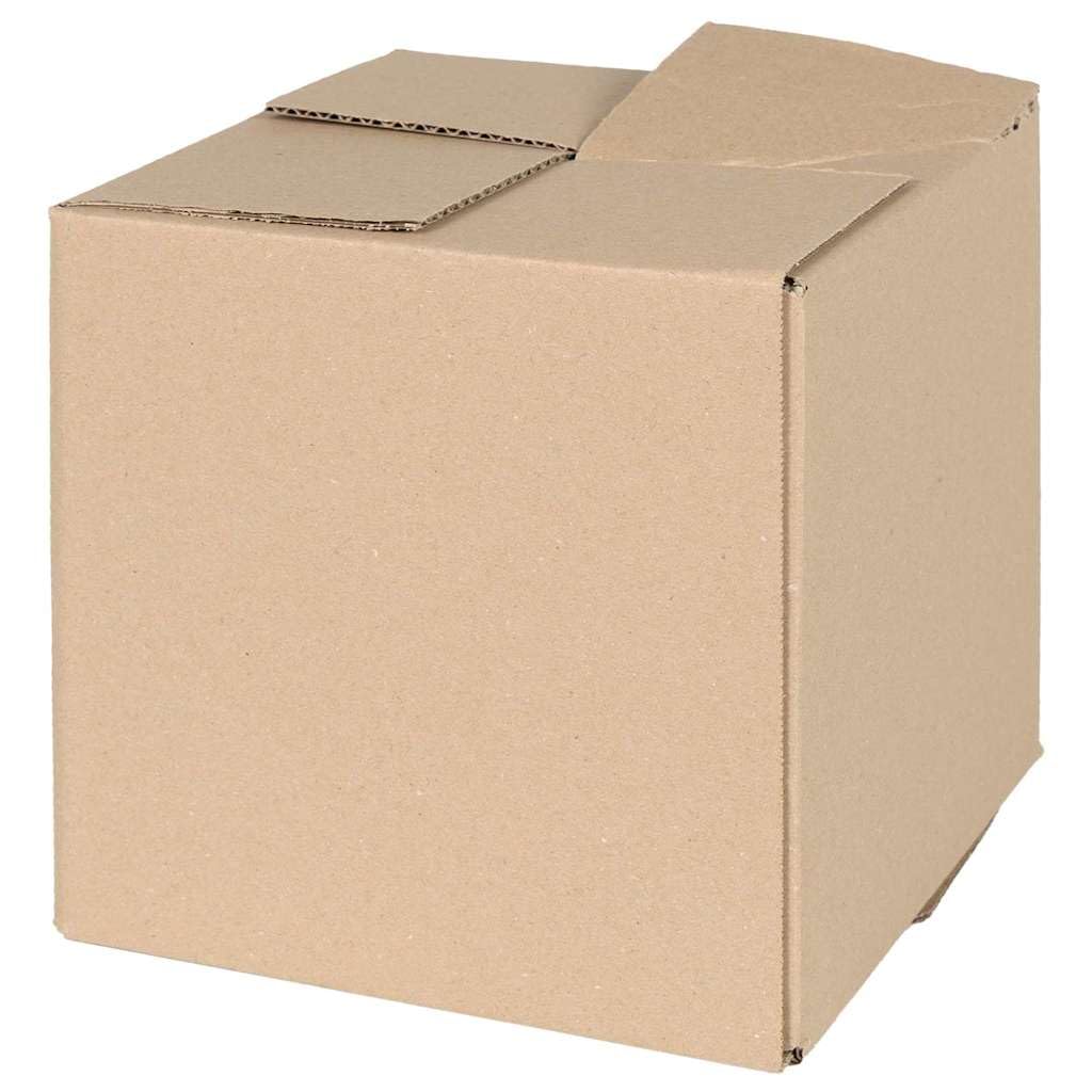 Faltbox Natur Karton 20 x 20 x 20 cm 50 Stück Aufbewahrung Box Organizer Kiste platzsparend faltbar stapelbar für Ordnungssystem in Schlafzimmer Küche Bad