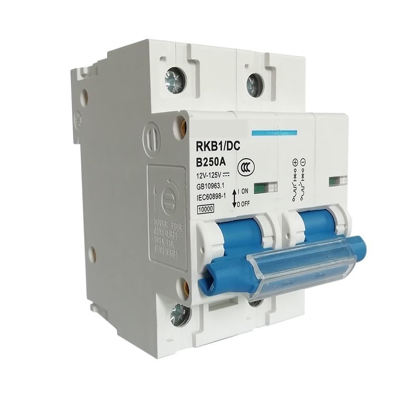 1P 2P DC Circuit Breaker 12V 24V 36V 48V 60V 72V 96V 120V Solar Cells RV Battery Empty Switch 100A 125A 150A 200A 250A(1P,125A)
