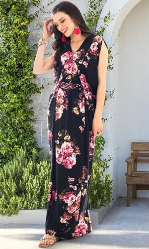 Image of KOH KOH Womens Long V-Neck Grecian Goddess Wedding Guest Maxi Dress Gown