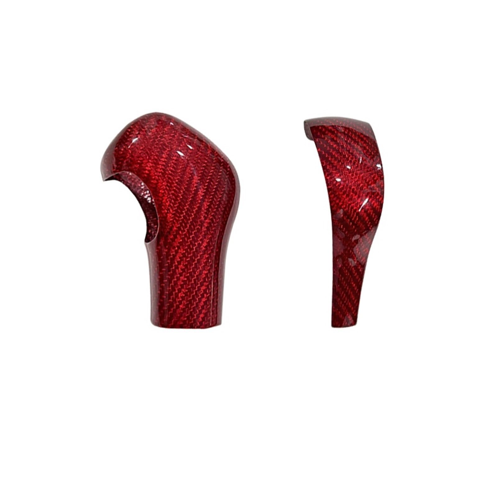 GSGBMD Real Carbon Fiber Interior Styling Car Center Console Gear Shift Knob Cover Trim Compatible for Porsche Cayenne 2011-2017 Car Accessories(Red Suit)
