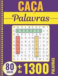 Caça Palavras: Portuguese Puzzle Game – Letras Grandes | Livro com 80 Jogos & + de 1300 palavras | Grande Formato 21 x 29,7 cm | Passatempo - Presente para Tempos livres, Ferias e Viagens