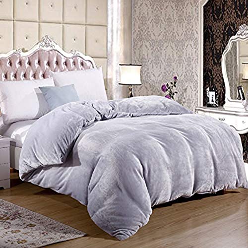 ADLOASHLOU Color sólido Gruesas Cubierta de edredón,Vellocino de Cor