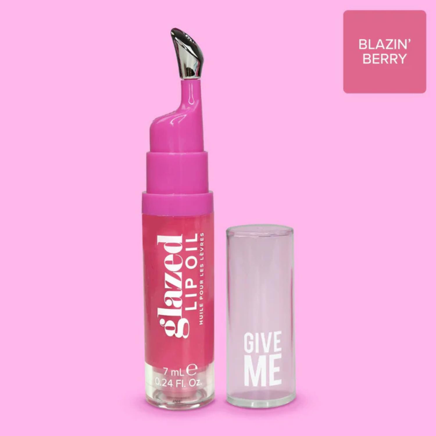 Give Me Cosmetics, Glazed Lip Oil, Infused with Jojoba Oil, Intensely Hydrating and Delivers a Gorgeous, Glossy Finish - Blazin' Berry - Image 3
