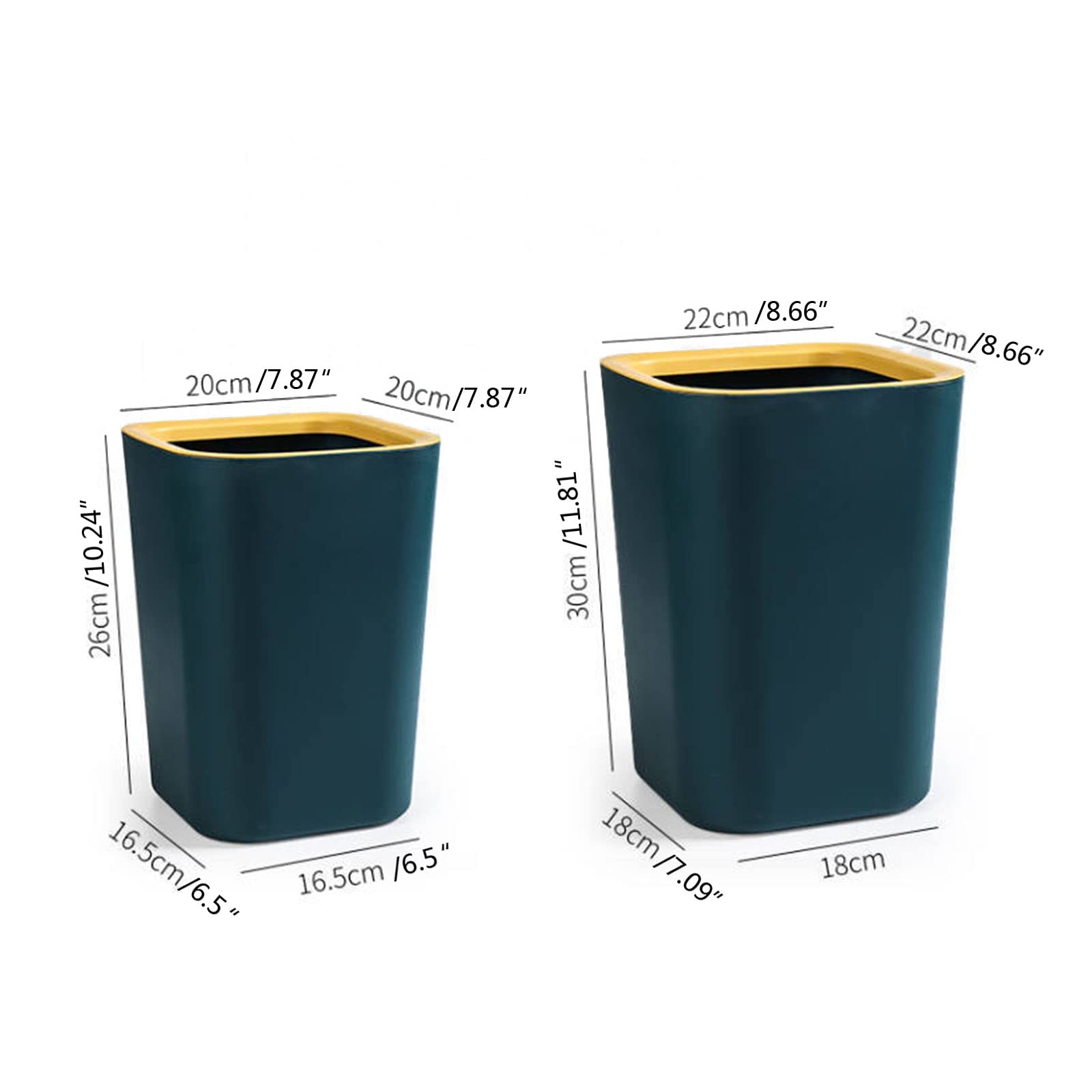 EXCBIOZ Trash Can,Trash Can Press Trash Bag Waste Paper Basket Garbage Container for Home Kitchen Living Room Office Bathroom Trash Bucket, 7.87x7.87x10.23in, Orange