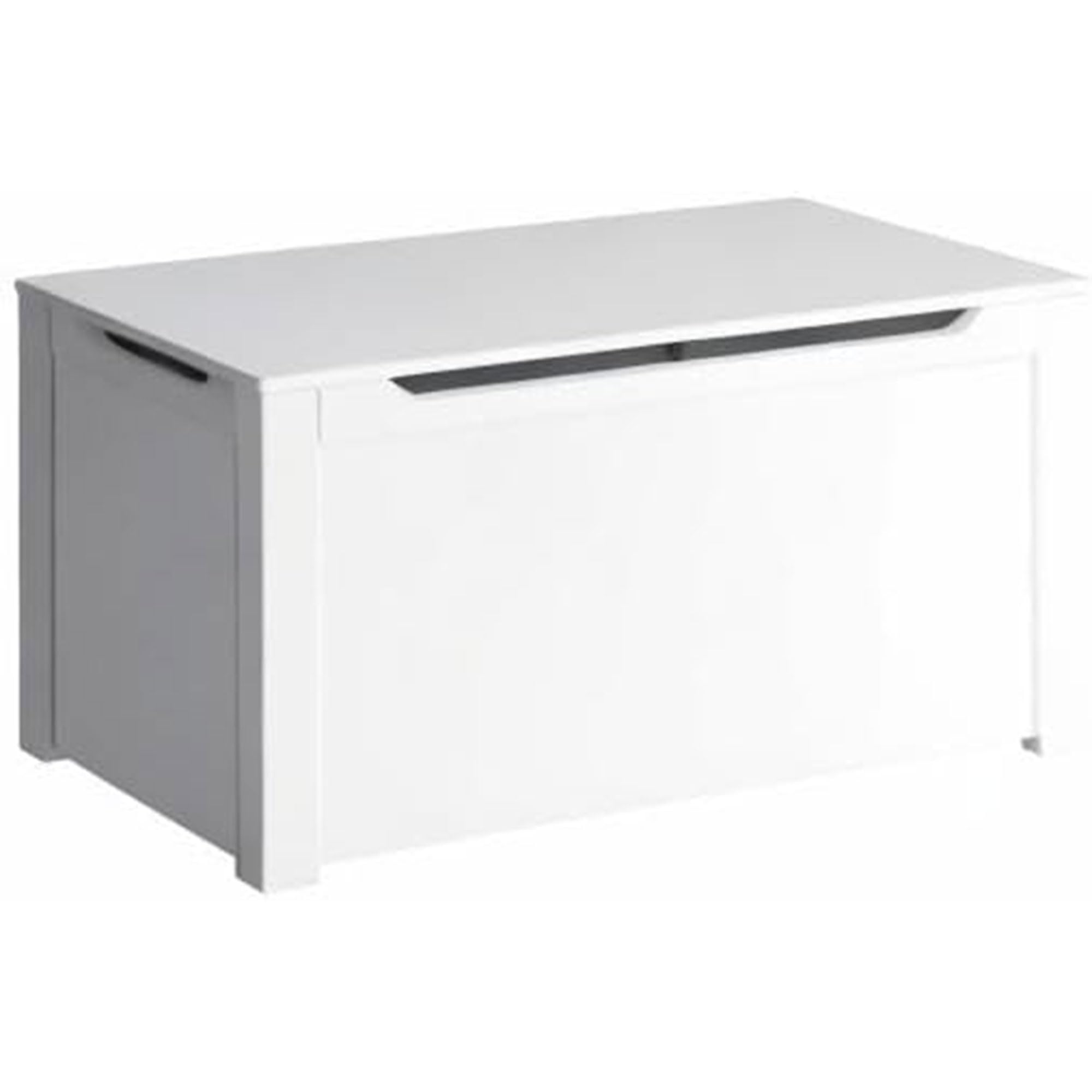 Sturdis Wooden Toy Box, Spacious Storage and Organization Bin, Toy Storage Organizer for Living Room Area, Playroom, Kids Bedroom, or Basement, White