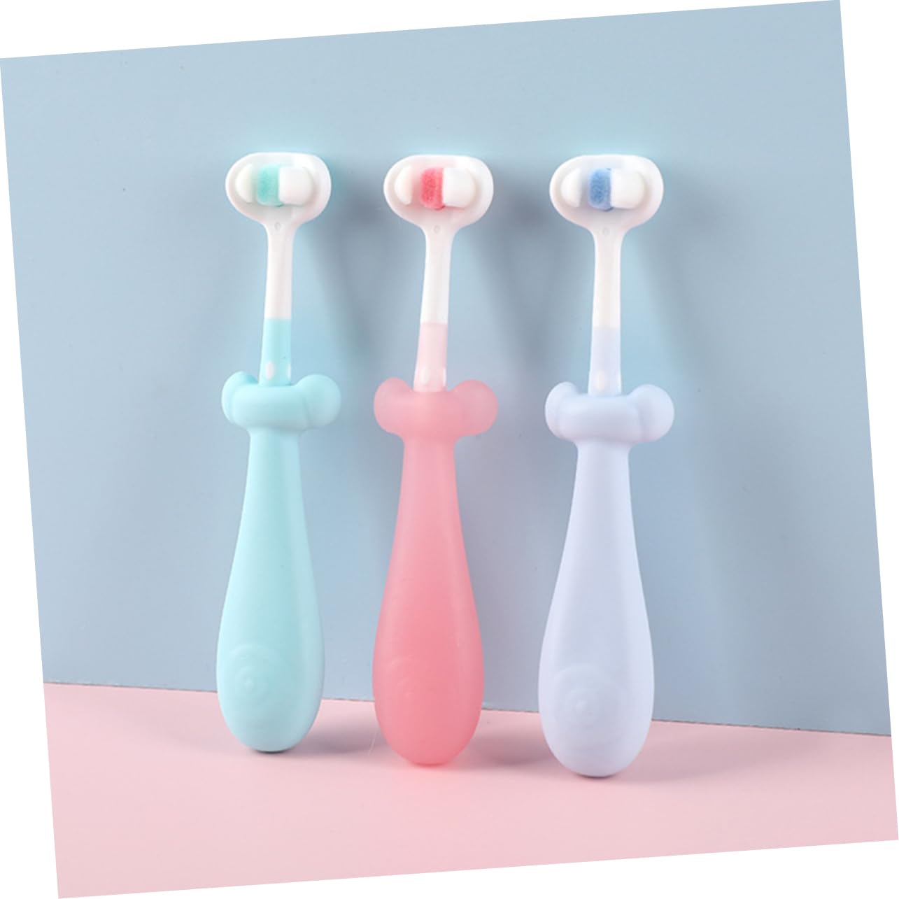 VALICLUD 4 Set Spazzolini Per Setole Morbide Spazzolino Manuale Carino E Antiscivolo Dei Denti Dei Piccoli 3 Pezzi*4