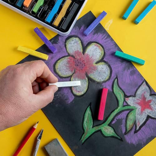 image for Mont Marte Soft Pastels in Tin Box Signature 24pc, 24 Assorted Colors,