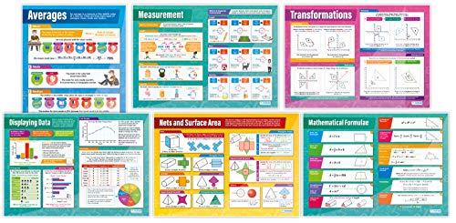 Posters Mathématiques - Lot de 45 tableaux mathématiques | Papier brillant 594 mm x 850 mm (A1) | Cartes mathématiques pour la classe | Affiches éducatives par Daydream Education – vue 5
