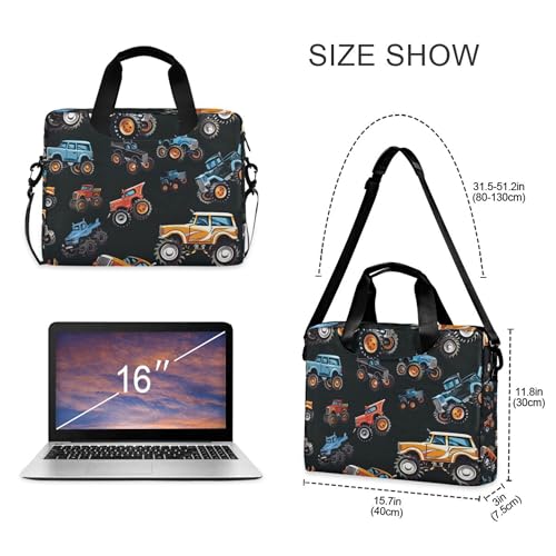 Bolso para portátil ALAZA Monster Truck Cartoon, 13-15.6 pulg miniatura 4