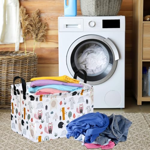 Image of Storage Basket Gift Laundry Bins Collapsible Storage Baskets Box Laundry Nursery Hamper for Home and Office Decoration with Handles