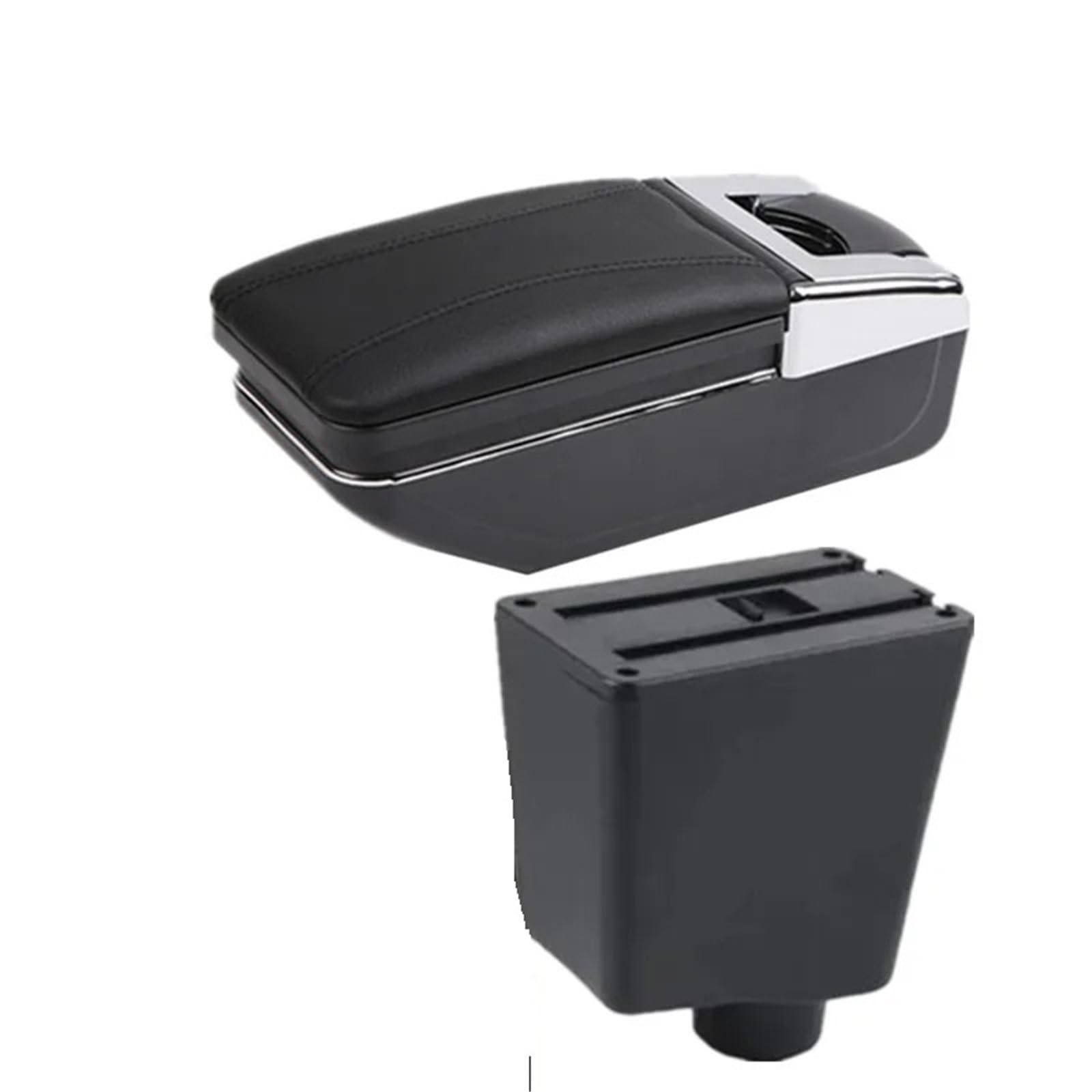 Hguvsjd Armrest Box For Seat For Ibiza For III 6j 6L 2001 2002 2003 2004 2005 2006 2007 2008 Armrest Storage Box Dedicated Retrofit Car Armrests(A black line NO USB)