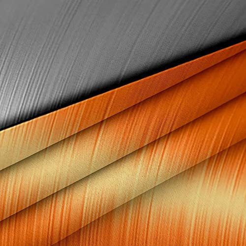 Rideau occultant polyester isolant thermique gris orange grand format