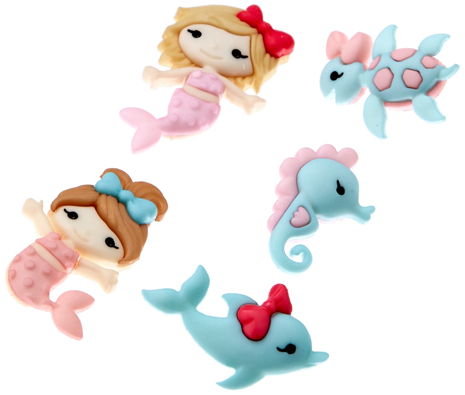 Dress it up Buttons, Mermaid Kisses