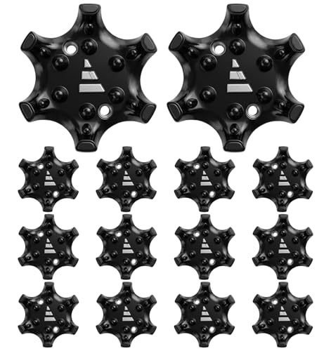 14 Pcs Universal Golf Shoe Spikes Durable Golf Shoe Studs for Traction Soft Spikes Easy Installation Black