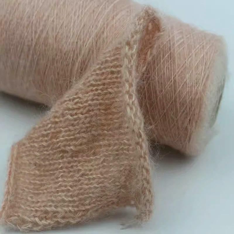 Filato di Lana Mohair Angola Morbido e Caldo da 250 g, Filato Sottile Biologico per Bambini, per Lavoro a Maglia a Mano, Cucito, Tessitura, Uncinetto