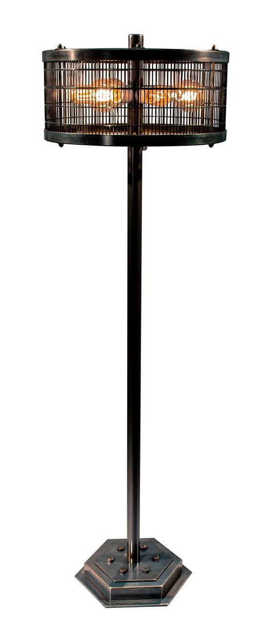 VINTAGE CAGE FLOOR LAMP - HORIZONTAL