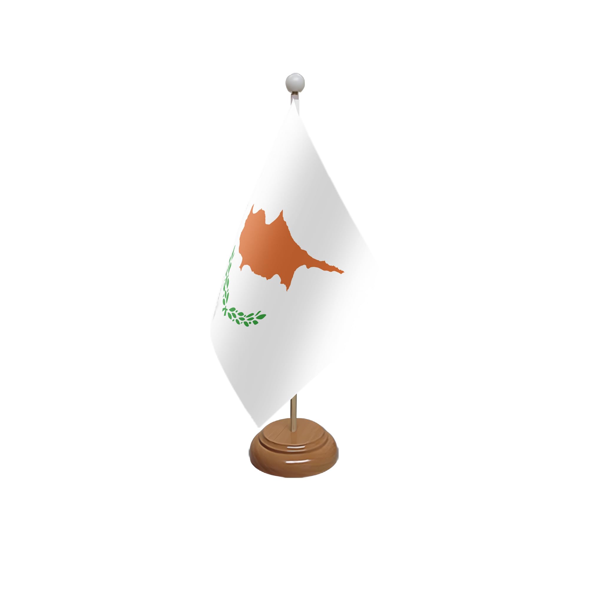 Flagtex Cyprus Wooden Table Flag With Wooden Base โ image 1