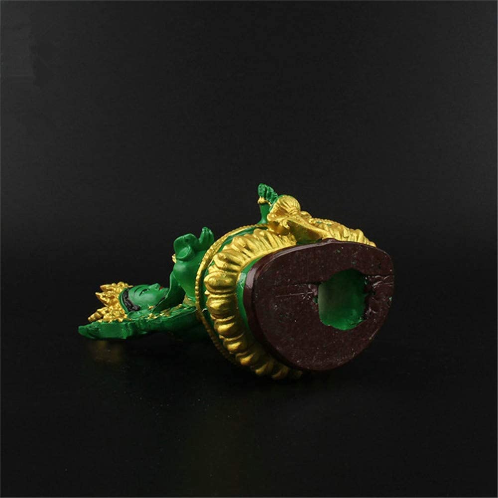 Statua del buddismo, statuetta di Tara verde, 13 cm, decorazione decorativa dipinta in resina per la casa, decorazione buddhisattva indiana, regalo spirituale