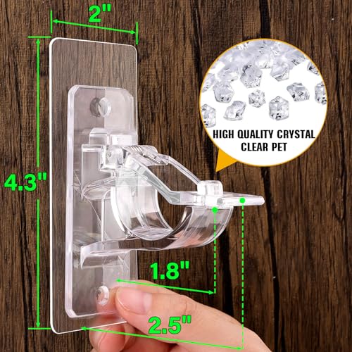 ANDGOO 4 Pack No Drill Curtain Rod Brackets, Adhesive Curtain Rod Holders, Curtain Rod Hooks for 0.5'' to 1.2'' Rods, Renter Friendly Curtain Rod Hangers for Bedroom, Bathroom, Living Room, Apartment by ANDGOO - Used condition - Image 7