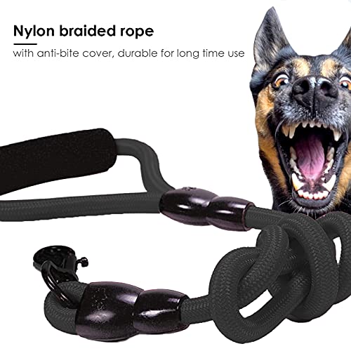 Hund Leine für 2/3/4 Hunde Haustier Walking Kupplungen Blei Nylon Geflochtenen Seil Einstellbare Koppler Keine Verwicklung Hund Leine… (für 3 Hunde, Schwarze)