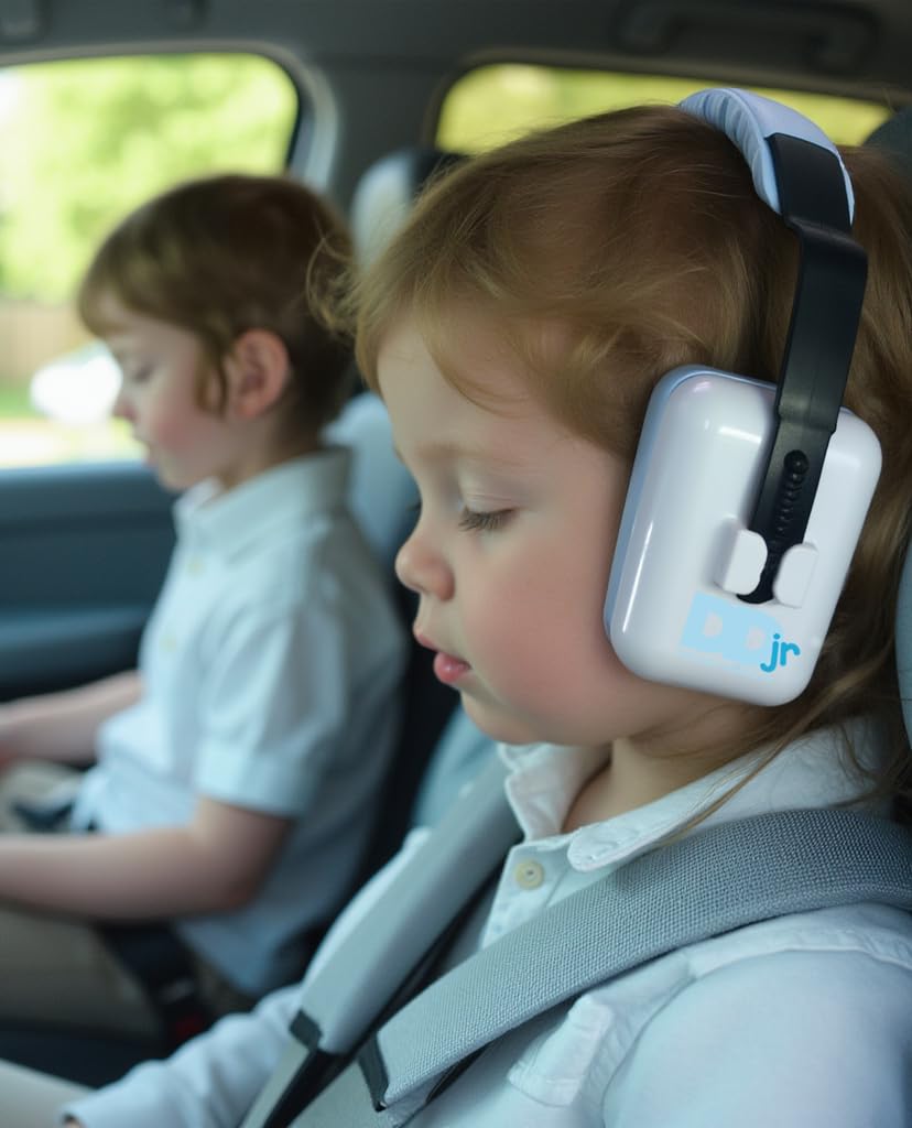 DECIBEL DEFENSE Jr. Gehörschutz Ohrenschützer NRR 28dB für Babys, Babys und Kleinkinder, perfekt für Schule, Konzerte, Feuerwerk, Flugzeug, Reisen, Autismus, Blau