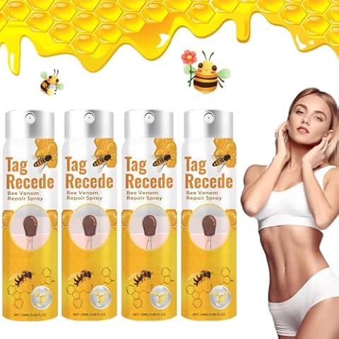 Tag Recede Bee Venom,2025 Tag Recede, TagRecede,Tag Recede Bee Venom Spray for All Skin Types(4PCS) Cover
