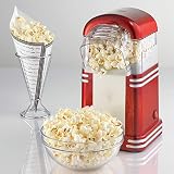 Maquina De Palomitas Retro AutomáTica Aire Caliente MáQuina Palomitas De MaíZ Sin Grasa Libre Aceite Gadgy Vintage Palomitero 1100W