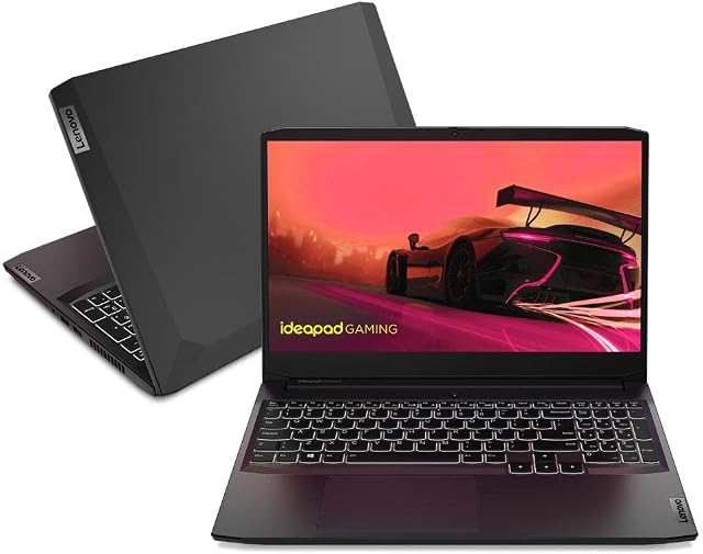 Lenovo Notebook ideapad Gaming 3 R7-5800H 16GB 512GB SSD PCIe RTX 3060 6GB 15.6" FHD W11 82MJ0003BR, Cor: Shadow Black