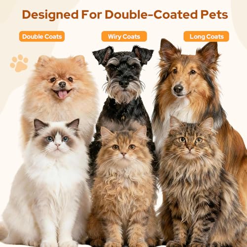 Zivacate Unterfellbürste Katze, Fellpflegebürste für Hunde & Katzen – Ansicht 9