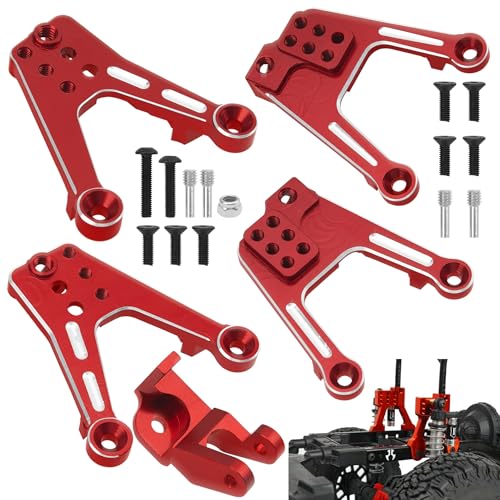 Cerceaux de choc Axial SCX10 II 90046 support amortisseur aluminium rouge