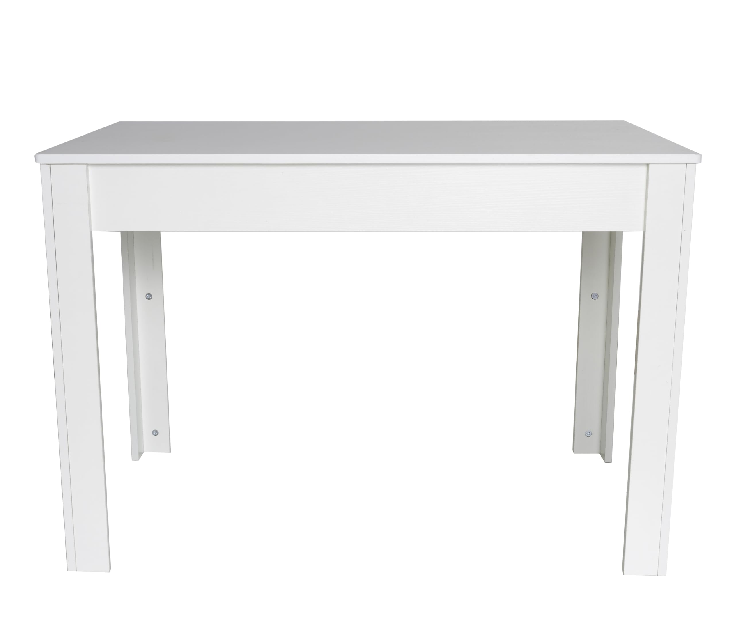 DUPI Mesa Comedor Aitana con Estructura y Tapa Superior de Madera (Blanco, 110x70)