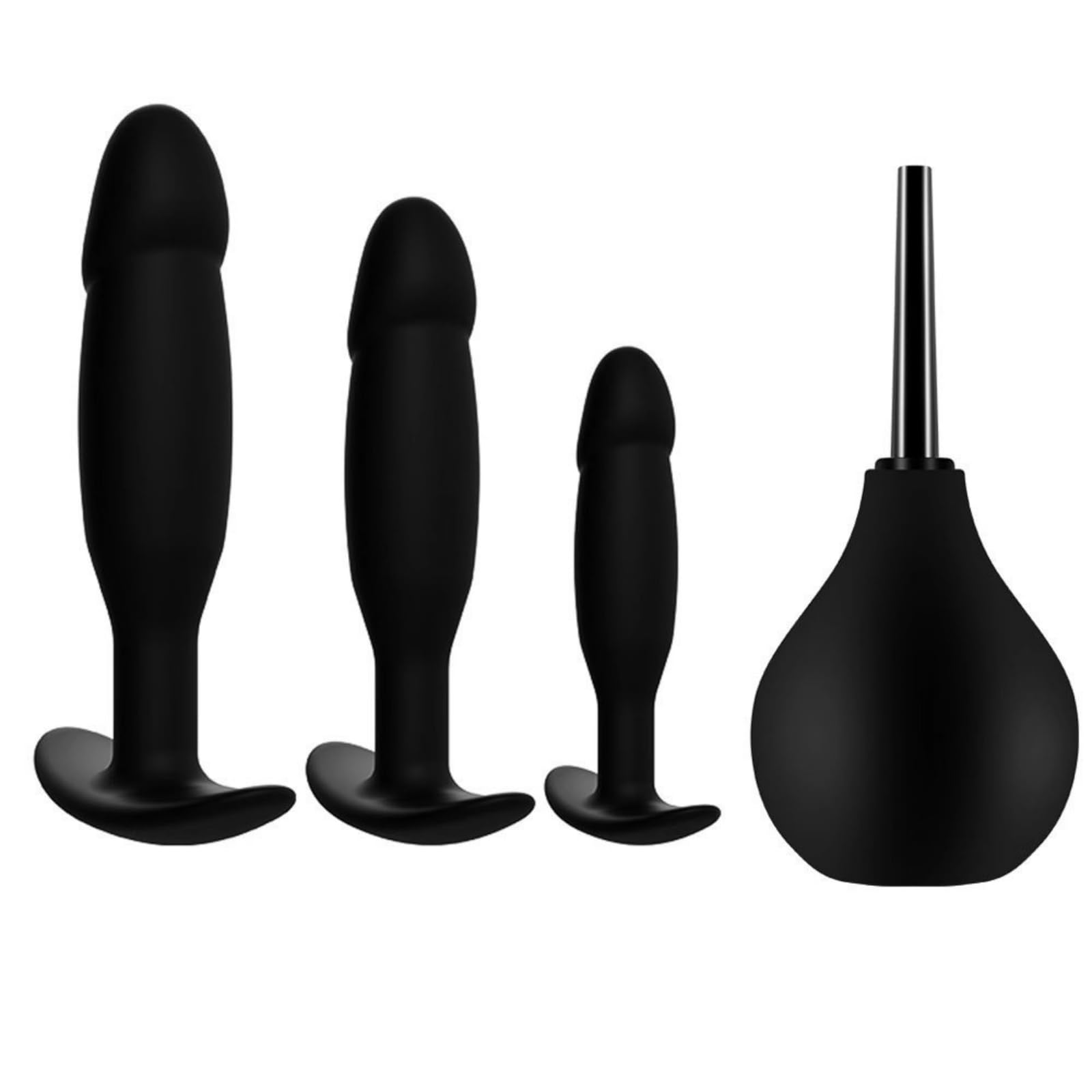 4Pcs Silicone Anal Plug Training.Set with Flared Base Prostate Sex Toys for Suitable Beginners Advanced Users Comfortable Long-Term Wear,Men or Women Pleasure,Adult Sex Toy &Game
