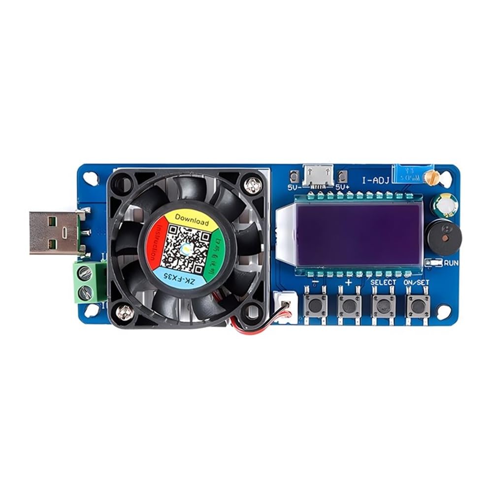 Jnchdghwa Digital Battery Capacity Tester FX35 5A 35W Battery Tester Constant Current USB Power Bank Detector Adjustable Resistors