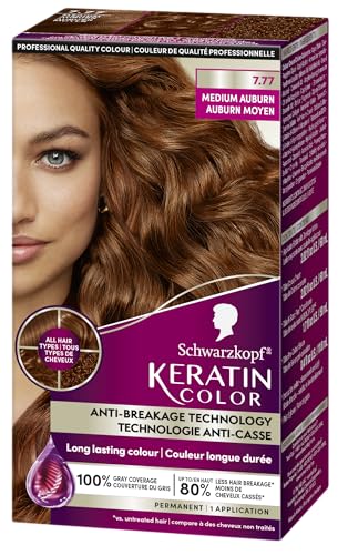 Teinture Schwarzkopf Keratin Color 7.77 auburn moyen, 1 application