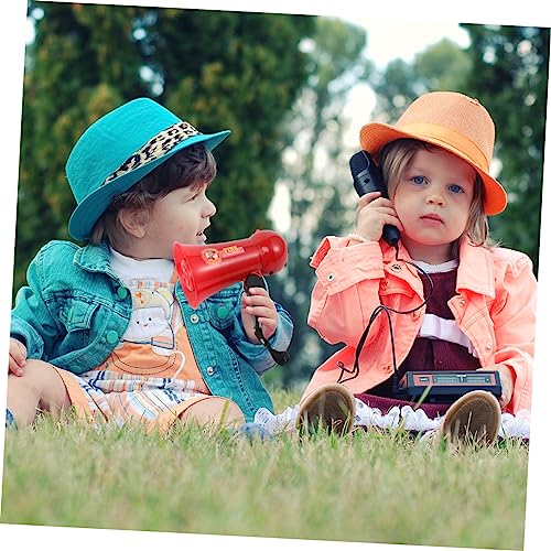 INOOMP Megafone Microfone Brinquedo Vermelho Criança
