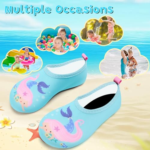 Image of VIFUUR Kids Water Shoes Girls Boys Quick Dry Aqua Socks for Beach Swim Outdoor Sports