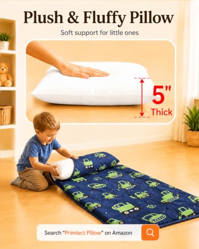 Image of Primlect Toddler Nap Mat with Pillow, Thickened Extra Large Sleeping Bag
