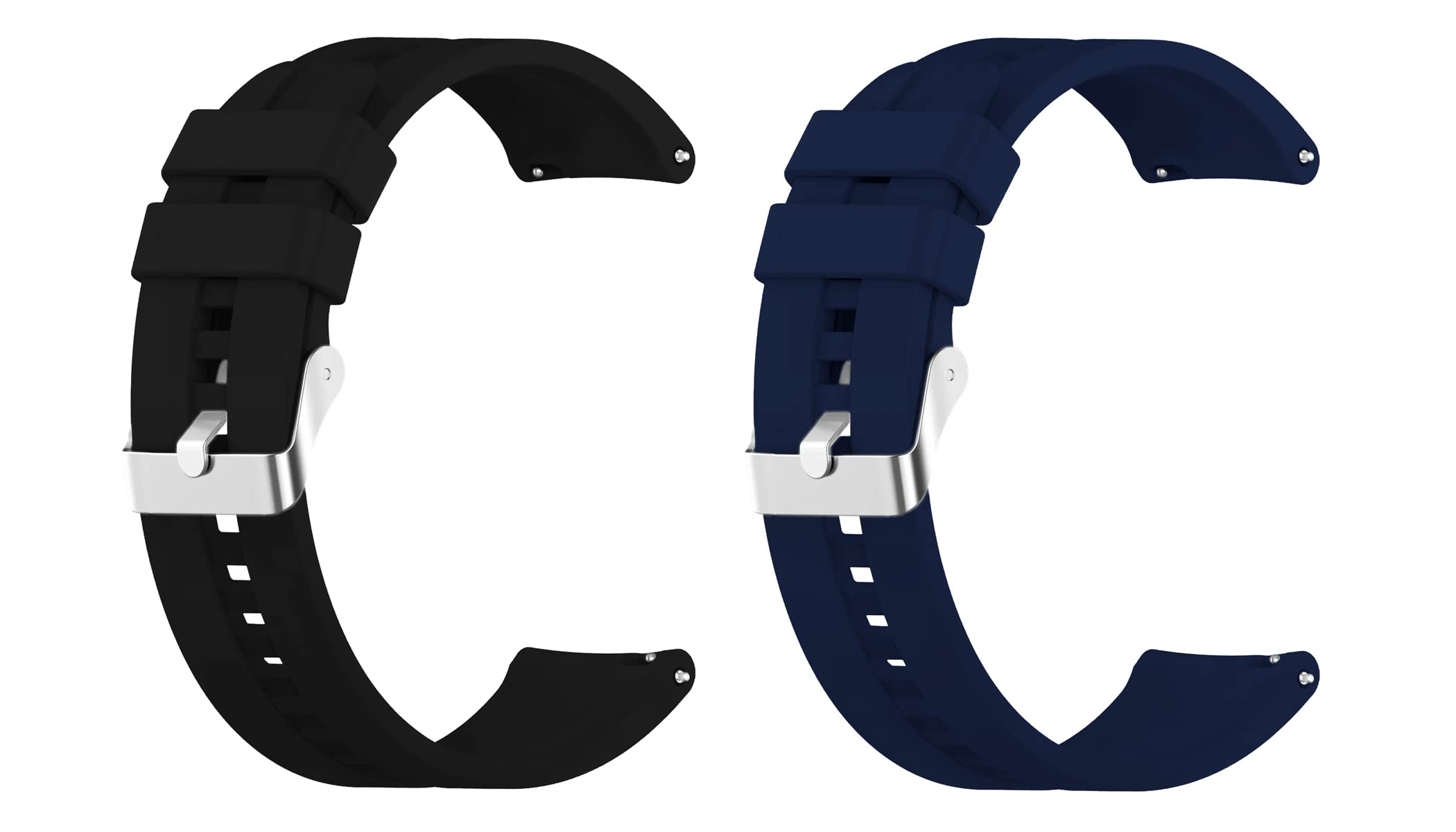 ACMCombo Pack Watch Strap Silicone Belt compatible with Pebble Cosmos Curve Smartwatch Classic Band