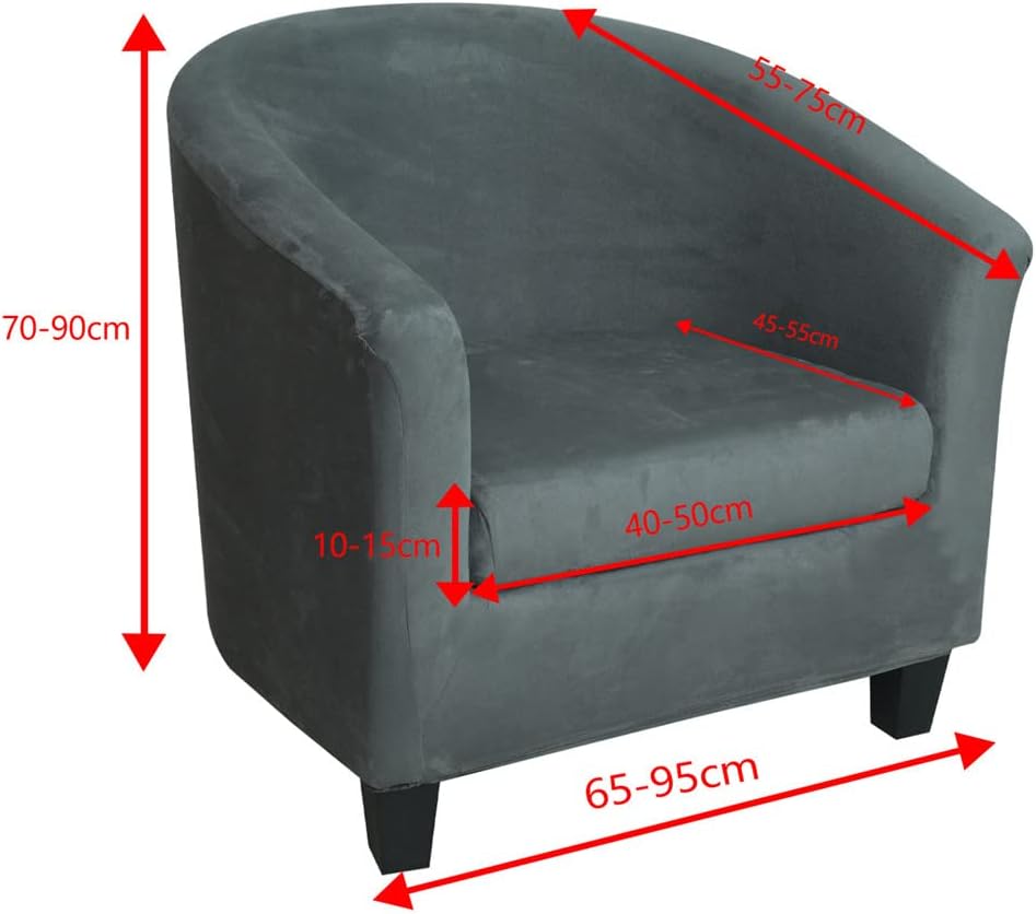 2 Pcs/Set Club Chair Slipcover with Cushion Cover Polyester Blend Soft Sofa Furniture Protector Armchair Cover Jacquard Sofa Cover Machine Washable Furniture Protector