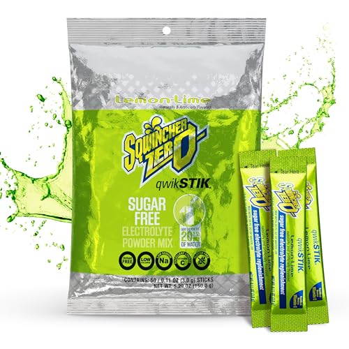 Sqwincher Qwik Stik Zero Single Serve 0.11 oz Packs 20 oz Yield Lemon-Lime 50/Bag - 1 Each