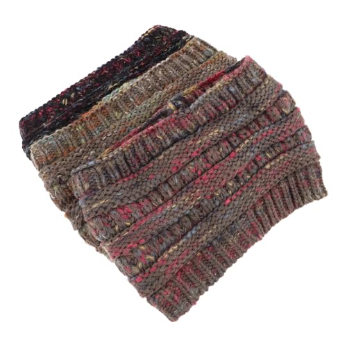Bandeaux tricotés anti-froid en peluche de laine douce pour femme