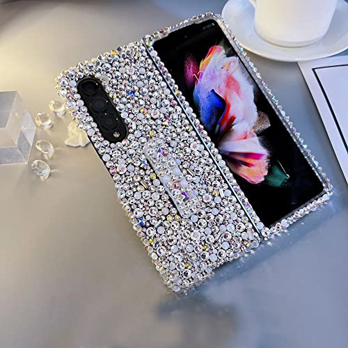 Coque Samsung Z Fold 4 en strass luxe avec support intégré
