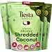 Shredded Coconut Flakes Organic Unsweetened Desiccated Gluten-Free Sugar-Free, Great for Vegan Paleo Keto Recipes, Smoothies Oatmeal Fruits - 8oz. Bag (Count of 3) by Fiesta Tropicale