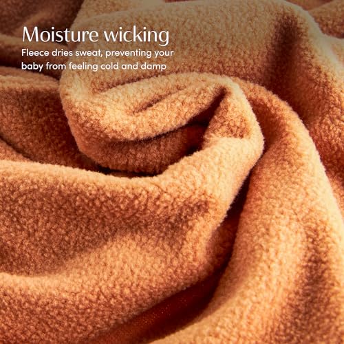 Image of SleepingBaby Zipadee-Zip Fleece Transition Swaddle - Arms-Out Wearable Blanket for Baby Sleep, Soft Breathable Fleece 0.8 TOG - Spice, Large (12-24 Month)