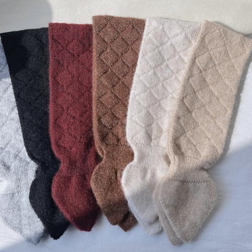 Hycurey Cashmere Knitted Triangle Scarf Shawl Wrap Woman’s Solid Color Plaid Bow Cross Scarf y2k Fall Winter Warm Neckerchief3